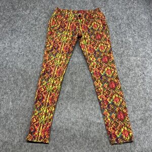 Princess Vera Wang Jeans Juniors 9 Multicolor Kaleidoscope Skinny Stretch Casual